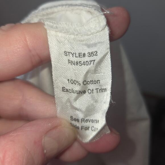 CAbi Style 352 Button Down French Cuff Tunic Sz Large in White - Picture 8 of 9